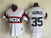 Chicago White Sox #35 Frank Thomas White Mitchell And Ness Throwback Pullover Stitched Jersey,baseball caps,new era cap wholesale,wholesale hats